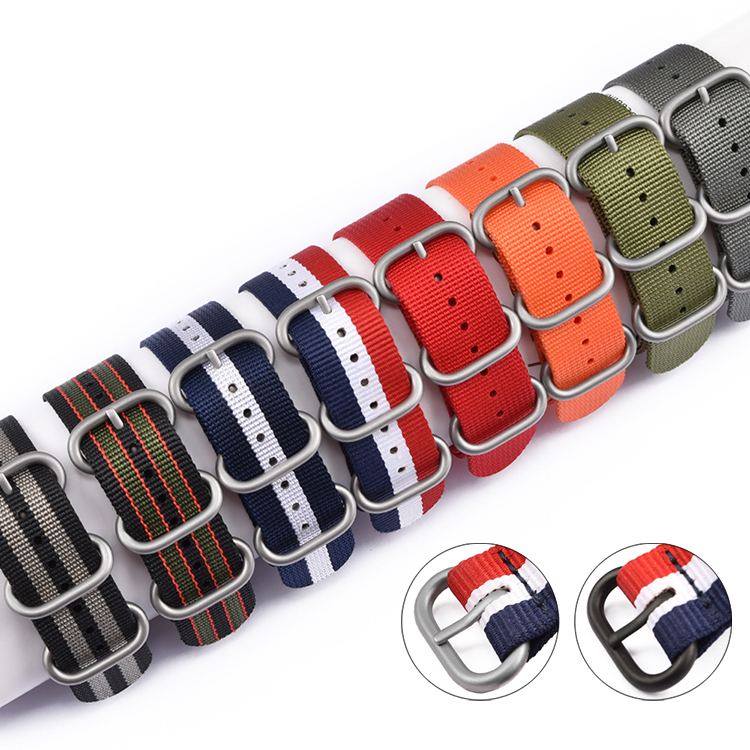 Canvas Strap Watch - สายนาฬิกาผ้าแคนวาสแบบถักไนลอน ขนาด 20 มม. 22 มม.