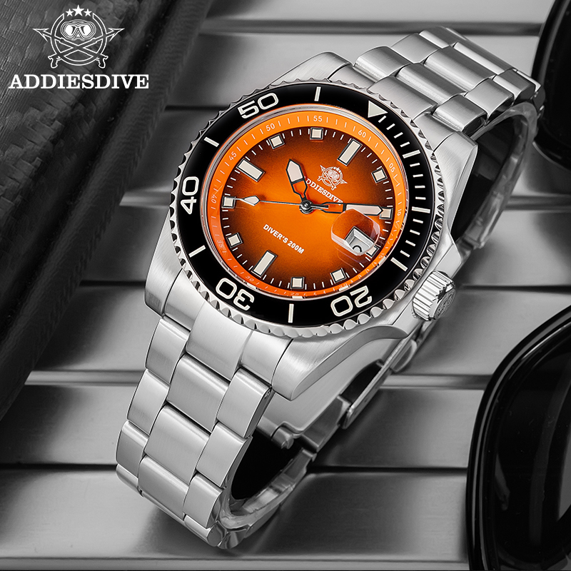 Rolex Watch Submariner - ADDIESDIVE นาฬิกาผู้ชายควอตซ์สแตนเลสนาฬิกาดำน้ำ 200M ซุปเปอร์ลูมินัส หรูหรานาฬิกาเรโลจ ฮอมเบอร์ใหม่นาฬิกาเรโลจ