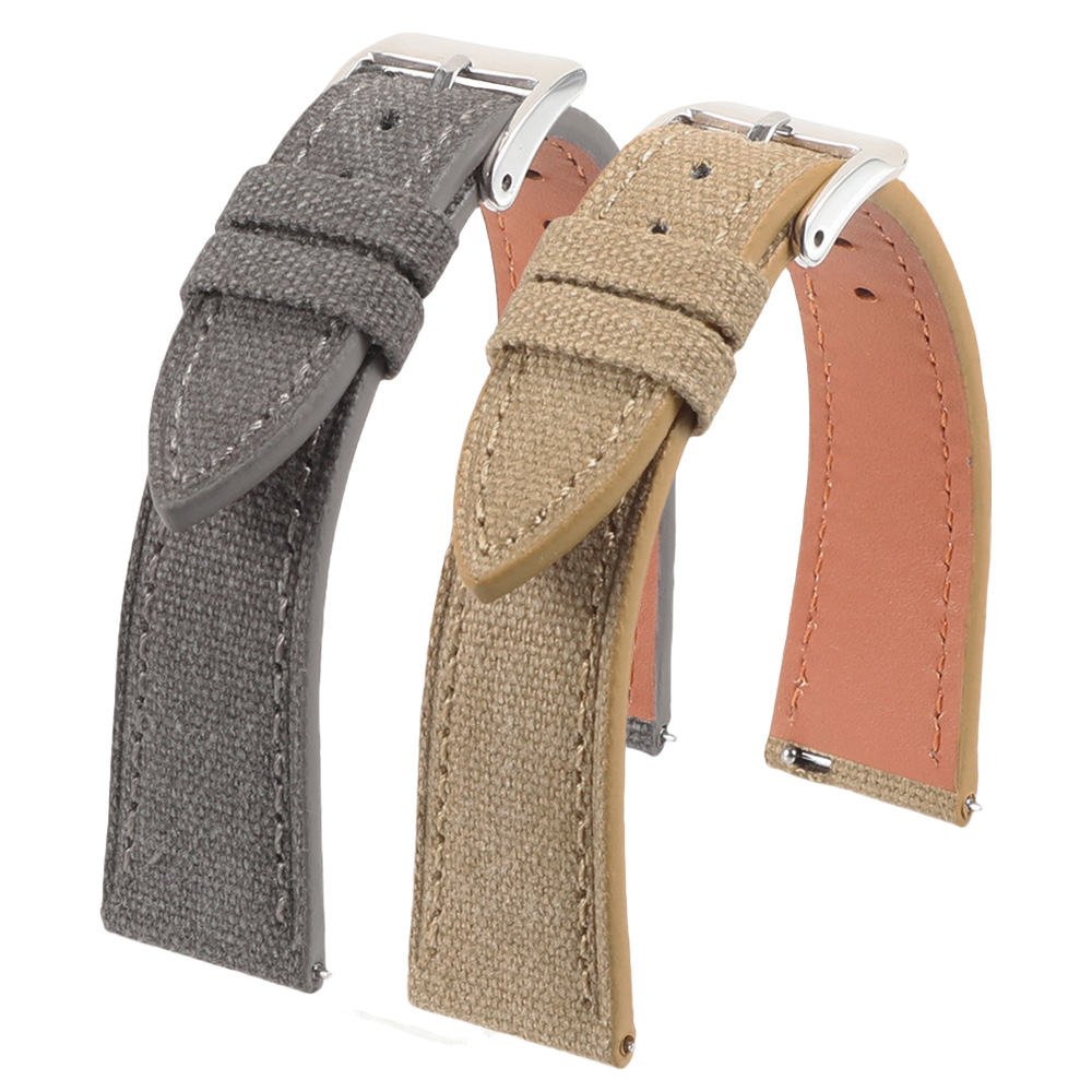 Canvas Strap Watch - สายนาฬิกาแบบสลิมทำมือ ขนาด 18 มม. 20 มม.