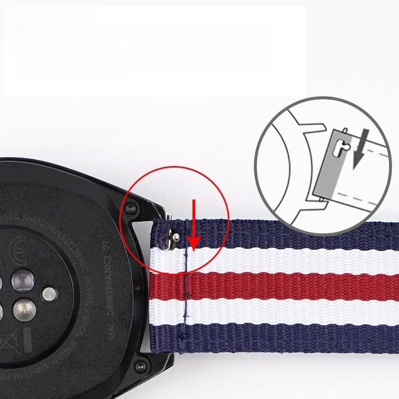 สายนาฬิกาไนลอน 20 มม. 22 มม. แ - Canvas Strap Watch บทวิจารณ์และราคา