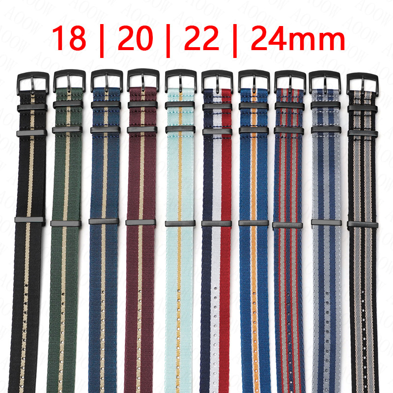 สายไนลอนทอ 18 มม. 20 มม. 22 มม - Canvas Strap Watch บทวิจารณ์และราคา