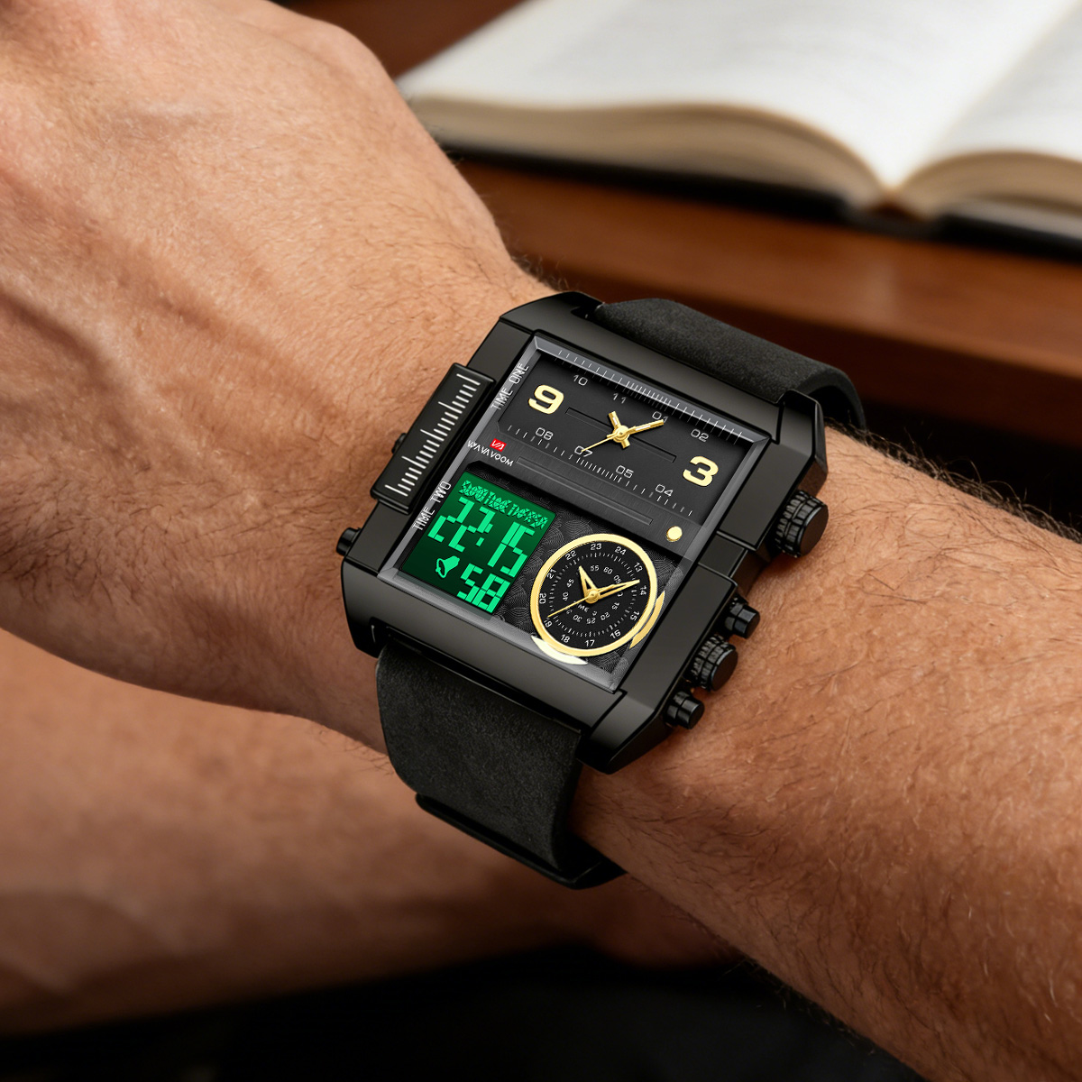 นาฬิกาอิเล็กทรอนิกส์สำหรับผู้ช - Leather Watch Band Men บทวิจารณ์และราคา