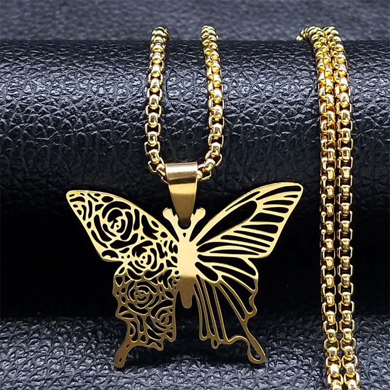 สร้อยคอจี้รูปดอกกุหลาบผีเสื้อส - Butterfly Clasp Deployant บทวิจารณ์และราคา