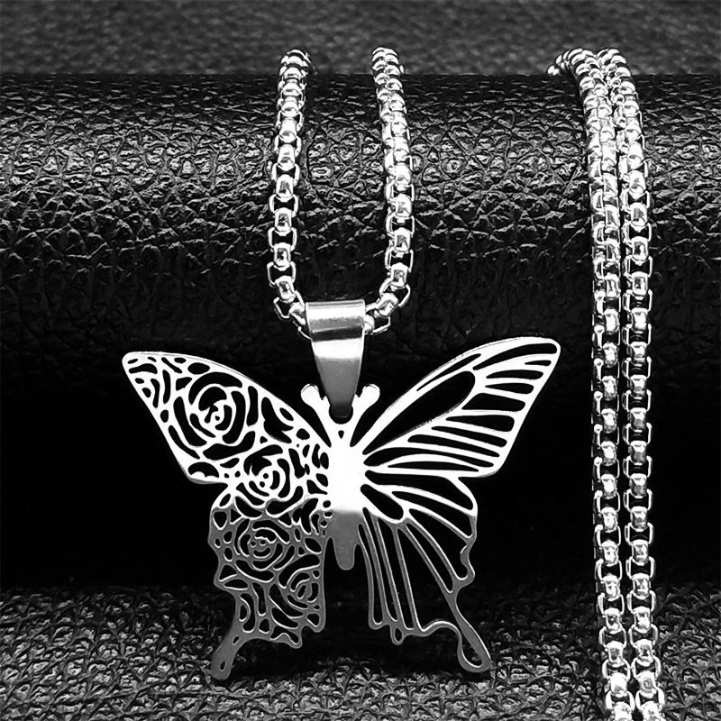 สร้อยคอจี้รูปดอกกุหลาบผีเสื้อส - Butterfly Clasp Deployant บทวิจารณ์และราคา