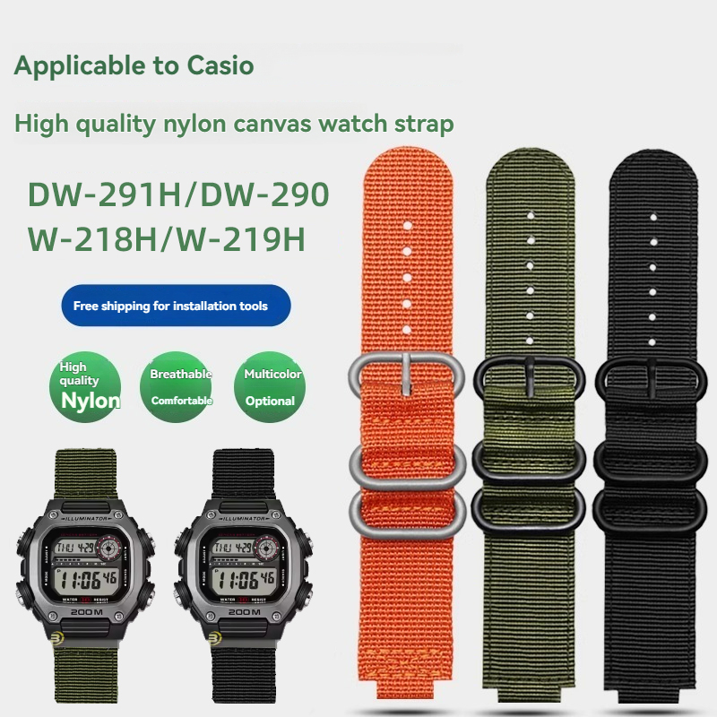 For Casio watch accessories DW - Canvas Strap Watch บทวิจารณ์และราคา