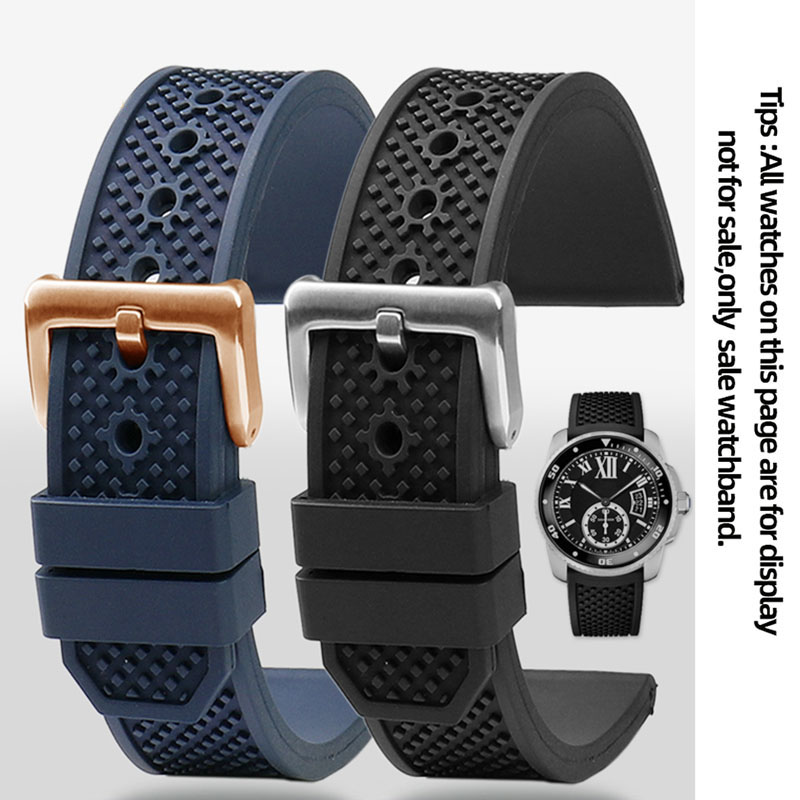 Fluororubber สายนาฬิกา 23 มม.2 - Cartier Watch Tank บทวิจารณ์และราคา