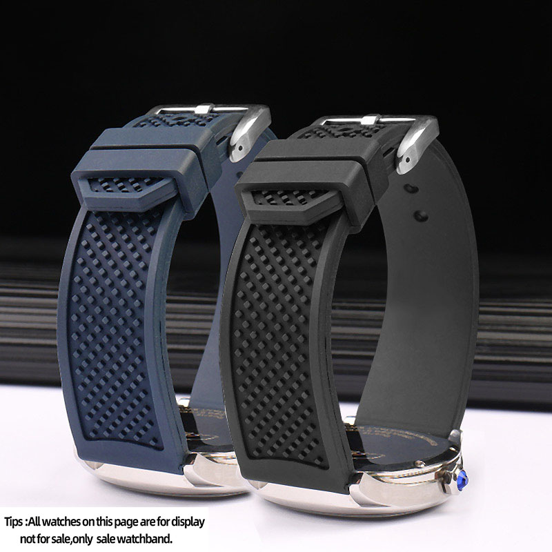 Fluororubber สายนาฬิกา 23 มม.2 - Cartier Watch Tank บทวิจารณ์และราคา