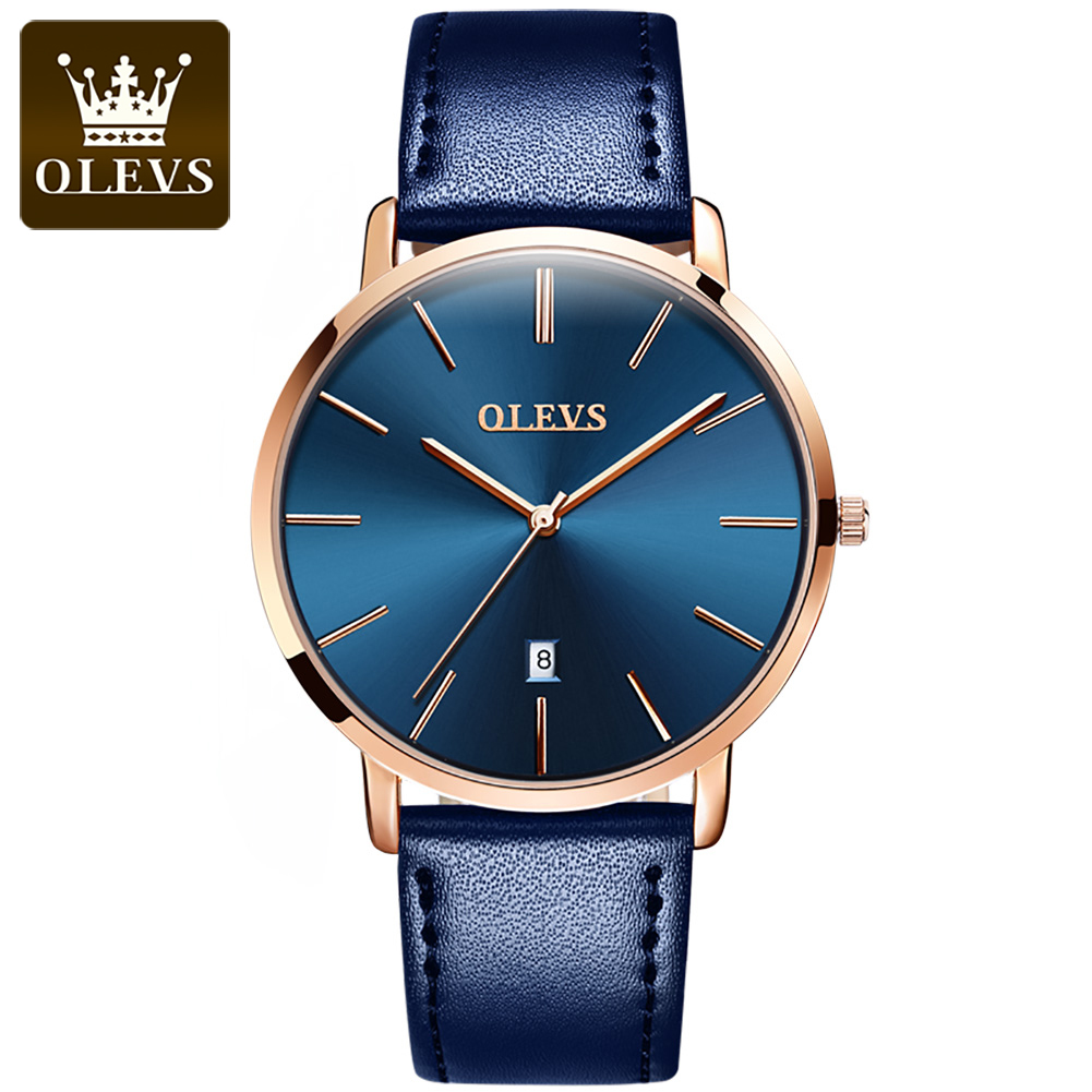 Original OLEVS นาฬิกาควอตซ์สํา - Leather Watch Band Men บทวิจารณ์และราคา